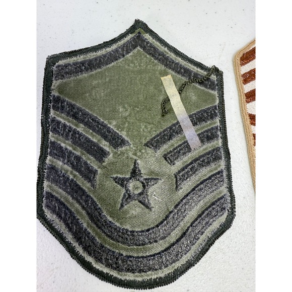 Military Rank Patches Air Force Sergeant E5 E6 Rank Insignia Lot of 3 - BN - Picture 7 of 7